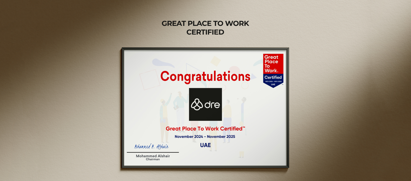 DRE Achieves Great Place to Work Certification