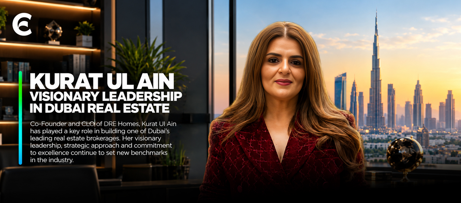 Qurat Ul Ain for Visionary Leadership in Dubai Real Estate