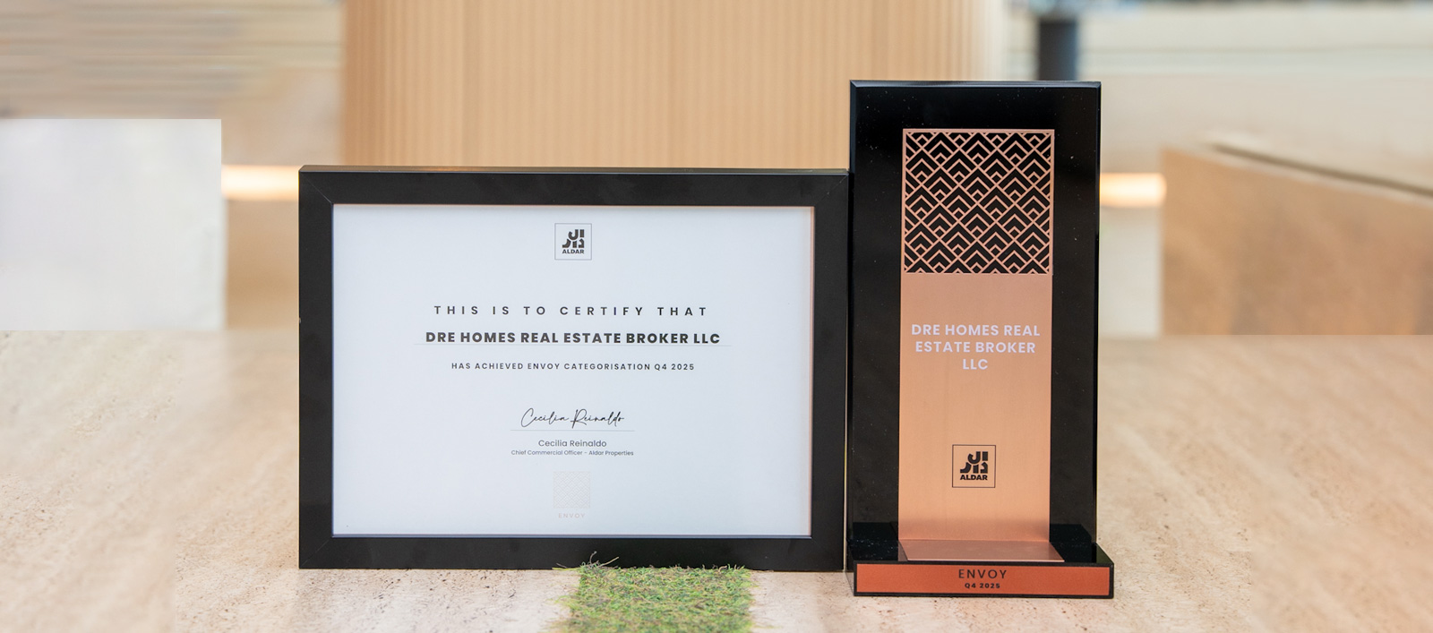 DRE Homes Awarded Envoy Categorisation by Aldar for Q4 2025