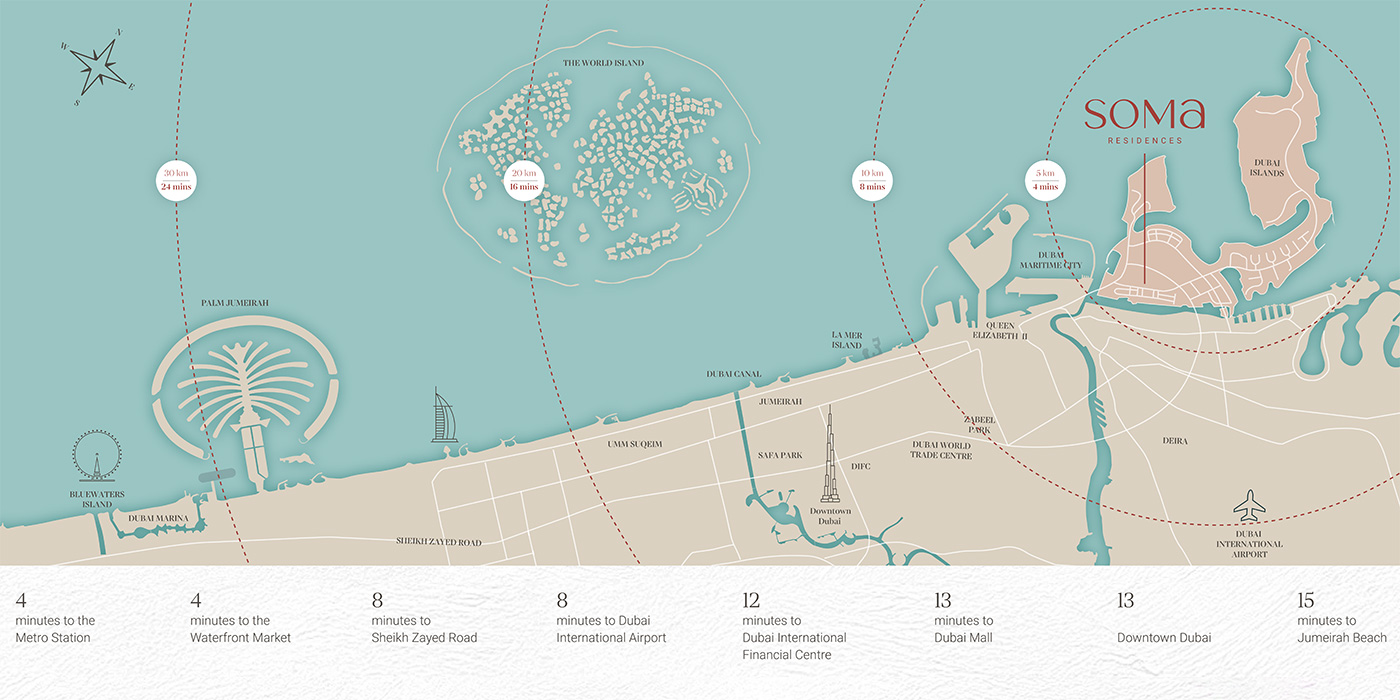 SOMA Residences at Dubai Islands location