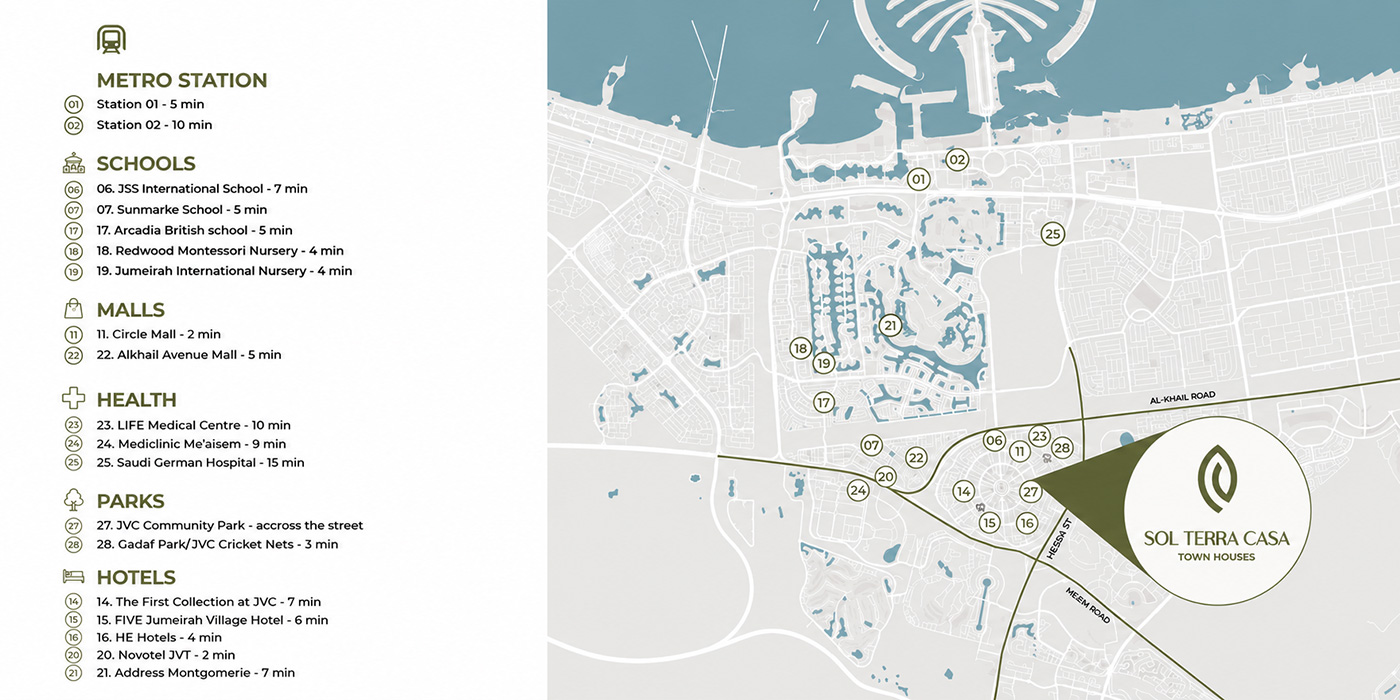 SOL Terra Casa — Townhouses in District 11, JVC masterplan