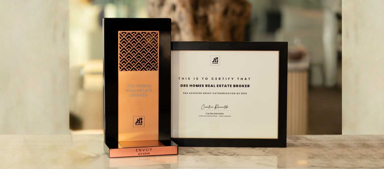 DRE Honored Among Aldar’s Top Performing Brokerages for Q3