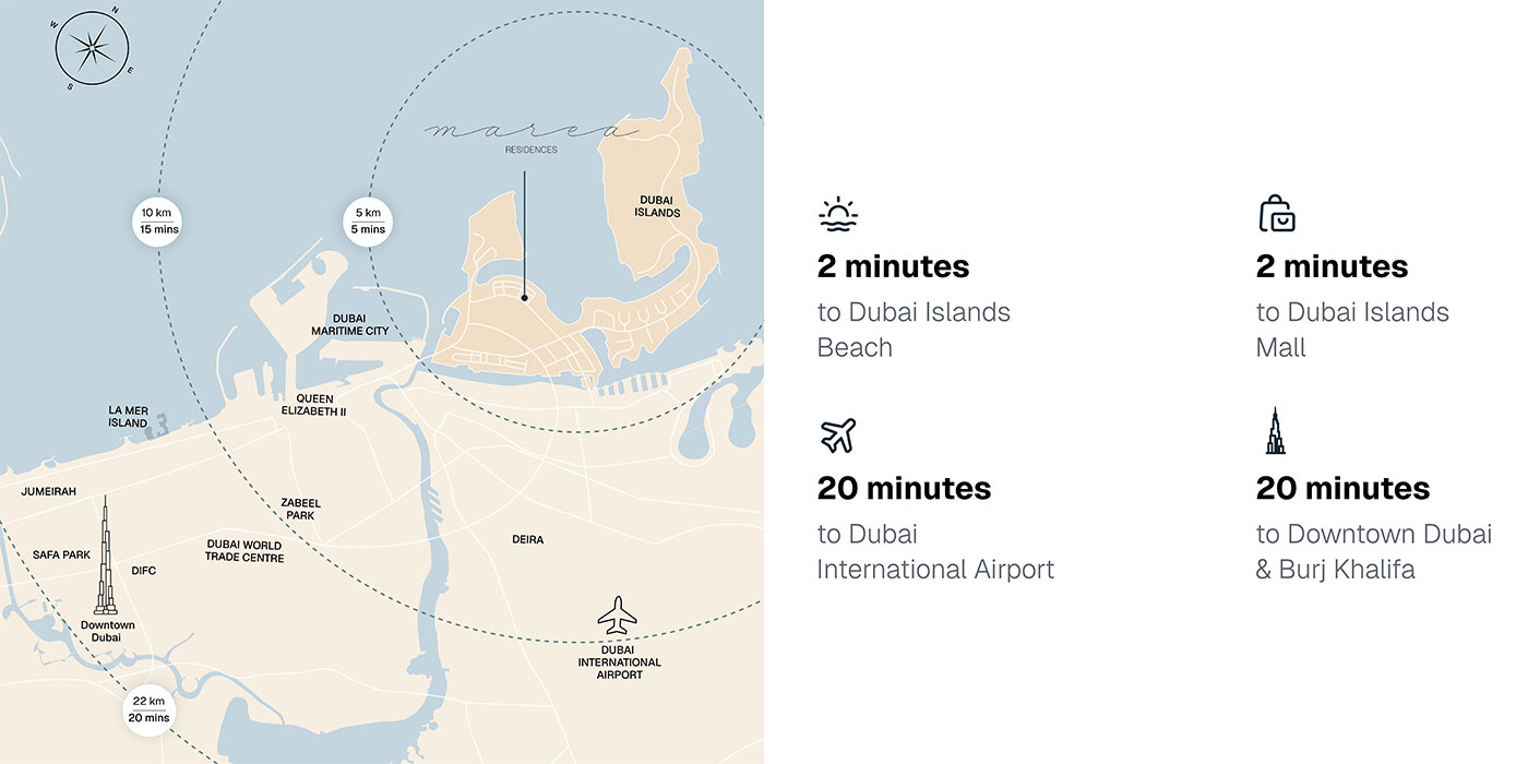 Marea Residences at Dubai Islands Location