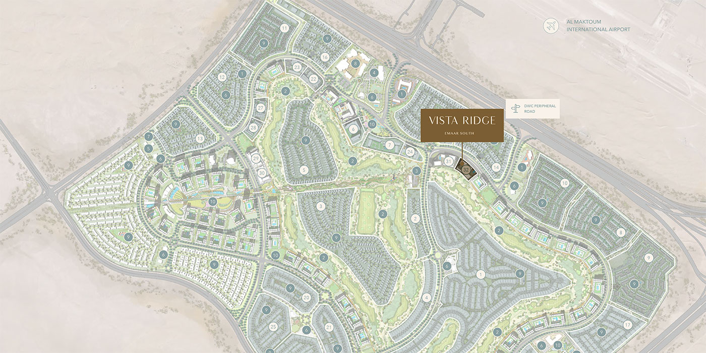 Vista Ridge at Emaar South Dubai Masterplan